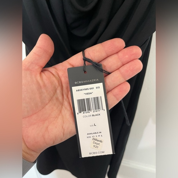 NWT BCBG MaxAzria VEDA halter black mini dress - Picture 5 of 7